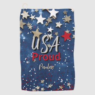 Star Spangled USA Proud Golfhandtuch