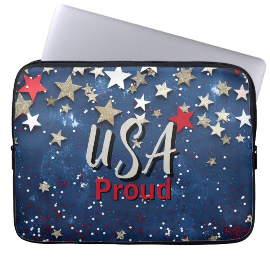 Star Spangled USA Proud Laptopschutzhülle (Vorderseite)