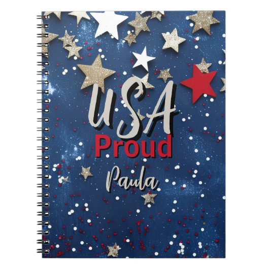 Star Spangled USA Proud Notizblock (Vorderseite)