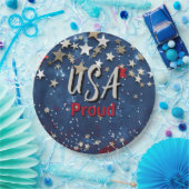 Star Spangled USA Proud Pappteller (Party)