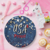 Star Spangled USA Proud Pappteller (Party)