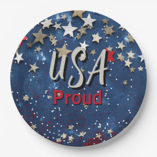 Star Spangled USA Proud Pappteller
