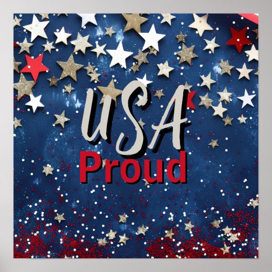 Star Spangled USA Proud Poster (Vorne)