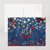 Star Spangled USA Proud Postkarte (Vorne/Hinten)