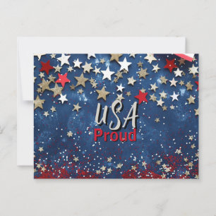 Star Spangled USA Proud Postkarte