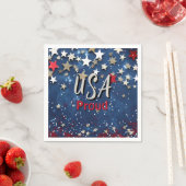 Star Spangled USA Proud Serviette (Beispiel)