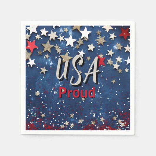 Star Spangled USA Proud Serviette (Vorderseite)