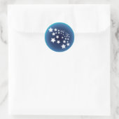 Star Spatter Runder Aufkleber (Tasche)