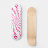 Star Spiral: Rosa Sterne: Skateboard (Vorderseite)