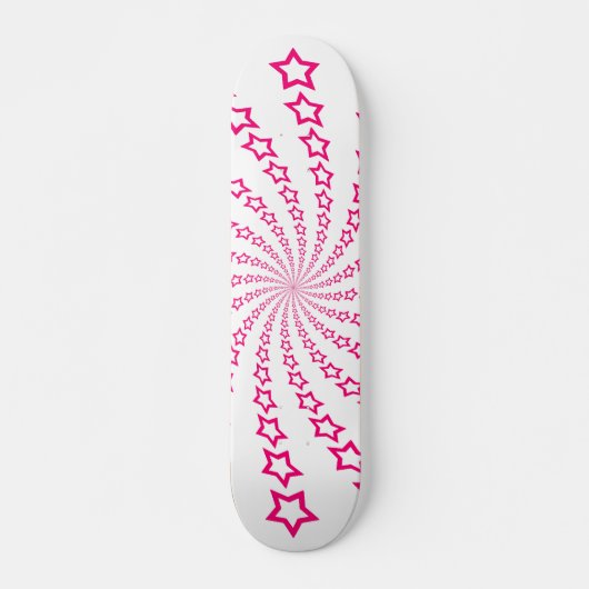 Star Spiral: Rosa Sterne: Skateboard (Vorne)