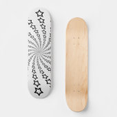 Star Spiral: Schwarze Sterne: Skateboard (Vorderseite)