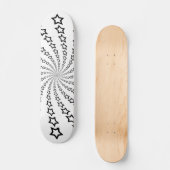 Star Spiral: Schwarze Sterne: Skateboard (Vorderseite)