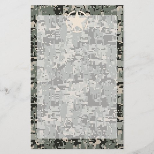 Star Stencil auf digitaler Seite Briefpapier (Vorderseite)