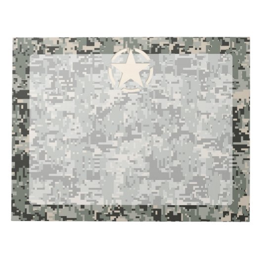 Star Stencil auf digitaler Seite Notizblock (Vorderseite)