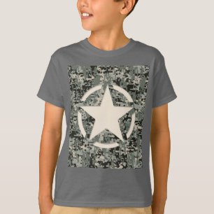 Star Stencil auf digitaler Seite T-Shirt