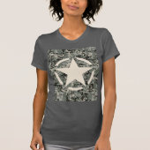 Star Stencil auf digitaler Seite T-Shirt (Vorderseite)