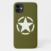 Star Stencil Classic auf Khaki Green Case-Mate iPhone Hülle (Rückseite)