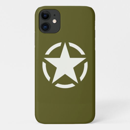 Star Stencil Classic auf Khaki Green Case-Mate iPhone Hülle (Rückseite)