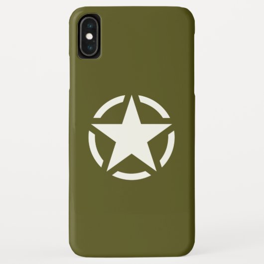 Star Stencil Classic auf Khaki Green Case-Mate iPhone Hülle (Rückseite)