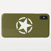Star Stencil Classic auf Khaki Green Case-Mate iPhone Hülle (Rückseite (Horizontal))