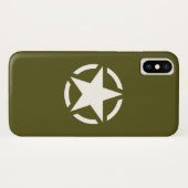 Star Stencil Classic auf Khaki Green Case-Mate iPhone Hülle (Rückseite (Horizontal))