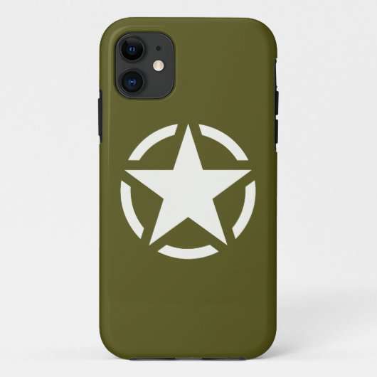 Star Stencil Classic auf Khaki Green Case-Mate iPhone Hülle (Rückseite)