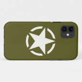 Star Stencil Classic auf Khaki Green Case-Mate iPhone Hülle (Rückseite (Horizontal))