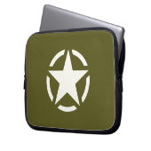 Star Stencil Classic auf Khaki Green Laptopschutzhülle (Vorderseite Links)