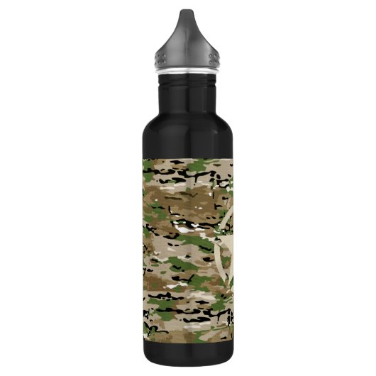 Star Stencil Classic Decal auf Camouflage Style Trinkflasche (Links)