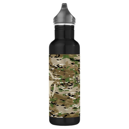 Star Stencil Classic Decal auf Camouflage Style Trinkflasche (Rechts)