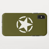 Star Stencil Classic on Khaki Green Case-Mate iPhone Hülle (Rückseite (Horizontal))