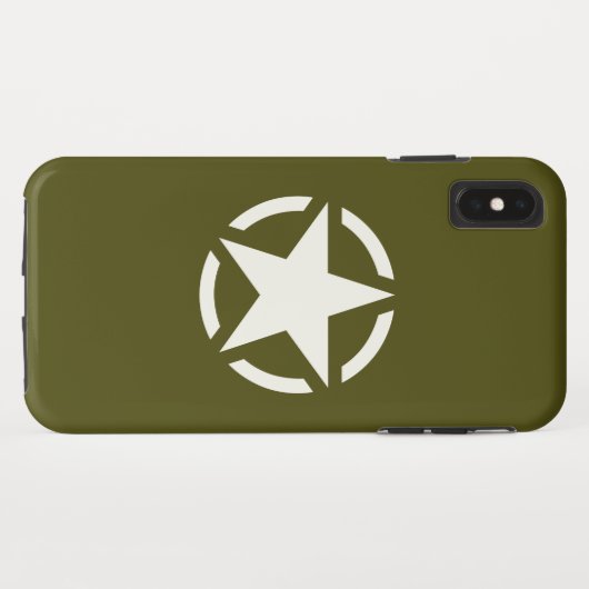 Star Stencil Classic on Khaki Green Case-Mate iPhone Hülle (Rückseite (Horizontal))