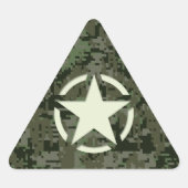 Star Stencil Digital Woodland Dreieckiger Aufkleber (Vorderseite)