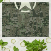 Star Stencil Digital Woodland Handtuch (Gefaltet)