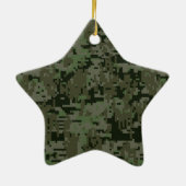 Star Stencil Digital Woodland Keramikornament (Hinten)
