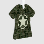 Star Stencil Digital Woodland Ornament (Vorderseite)