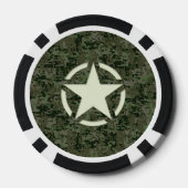 Star Stencil Digital Woodland Pokerchips (Rückseite)