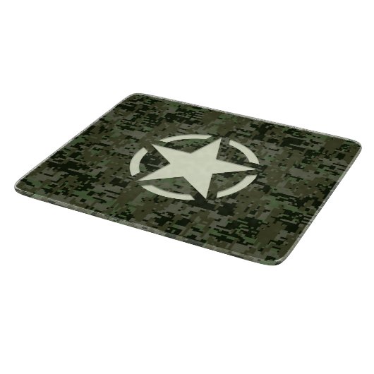 Star Stencil Digital Woodland Schneidebrett (Ecke)