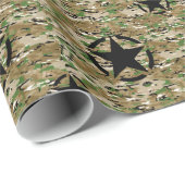 Star Stencil Muster Geschenkpapier (Rolleneckpunkt)