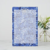 Star Stencil Retro Navy Blue Camouflage Briefpapier (Stehend Vorderseite)