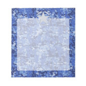 Star Stencil Retro Navy Blue Camouflage Notizblock (Vorderseite)