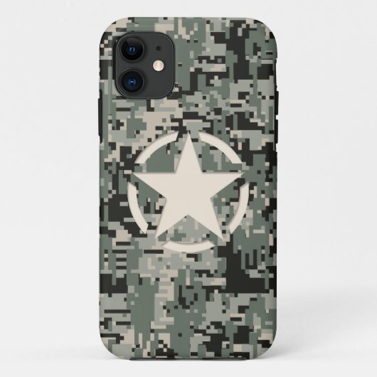 Star Stencil Style Khaki Digital Tarnlage Case-Mate iPhone Hülle (Rückseite)