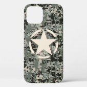Star Stencil Style Khaki Digital Tarnlage Case-Mate iPhone Hülle (Rückseite)