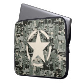 Star Stencil Style Khaki Digital Tarnlage Laptopschutzhülle (Vorderseite Links)
