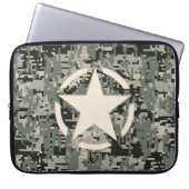 Star Stencil Style Khaki Digital Tarnlage Laptopschutzhülle (Vorderseite)
