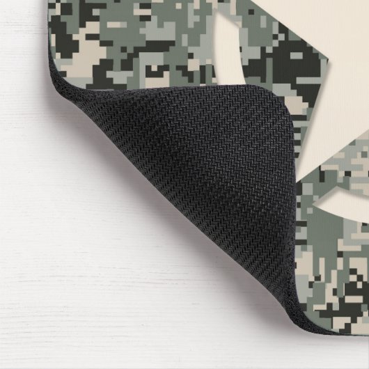 Star Stencil Style Khaki Digital Tarnlage Mousepad (Ecke)