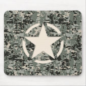 Star Stencil Style Khaki Digital Tarnlage Mousepad (Vorne)