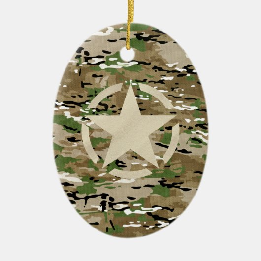 Star Stencil Vintag Camouflage Dekoration (Vorne)