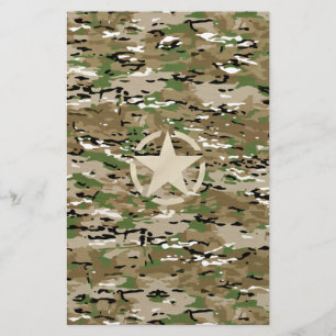 Star Stencil Vintag Camouflage Dekoration Briefpapier