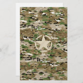Star Stencil Vintag Camouflage Dekoration Briefpapier (Vorne/Hinten)
